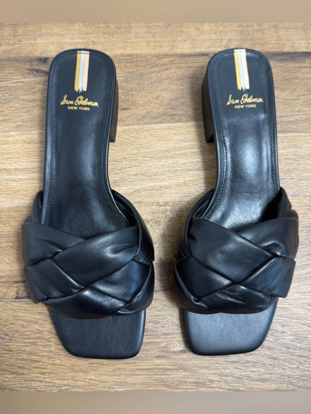 Sam Edelman Dawson Leather Black Slide Sandal Women’s Size 8M